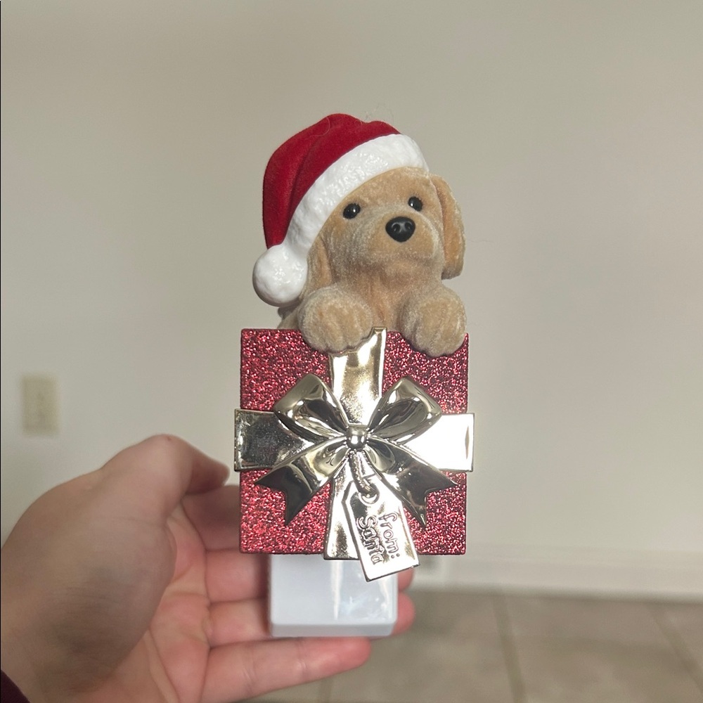 Bath & Body Works Red and Silver Holiday Dog Decor